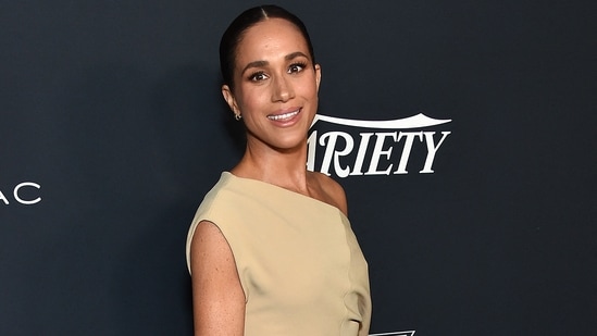 Meghan Markle arrives for Variety's Power of Women event at Mother Wolf in Los Angeles, California. (AFP)