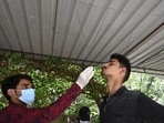 The total number of active cases of COVID-19 in the country was recorded at 3,742. (File) (Photo by Parveen Kumar/Hindustan Times)