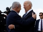 US president Joe Biden(right) and Israeli prime minster Benjamin Netanyahu