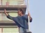 Shah Rukh Khan spotted at Mannat.