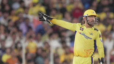 Chennai Super Kings captain Mahendra Singh Dhoni during the IPL 2023 cricket match between Gujarat Titans and Chennai Super Kings at the Narendra Modi Stadium in Ahmedabad (PTI) Chennai Super Kings captain Mahendra Singh Dhoni during the IPL 2023 cricket match between Gujarat Titans and Chennai Super Kings at the Narendra Modi Stadium in Ahmedabad (PTI)
