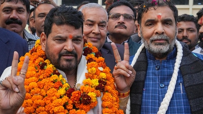 Brij Bhushan on Sunday refused to comment on any particular wrestler and said his focus would be 2024 Lok Sabha election now. (PTI) Brij Bhushan on Sunday refused to comment on any particular wrestler and said his focus would be 2024 Lok Sabha election now. (PTI)