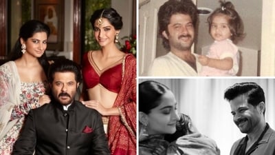 Anil Kapoor with Sonam Kapoor and Rhea Kapoor. Anil Kapoor with Sonam Kapoor and Rhea Kapoor.