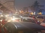 Many passengers who were supposed to go to the airport were also stuck in the traffic.