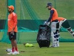 India's Rohit Sharma and Virat Kohli during a practice session ahead of the first Test. India's Rohit Sharma and Virat Kohli during a practice session ahead of the first Test.