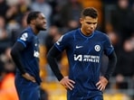 Thiago Silva looks dejected after the match