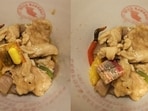 The picture shows medicine inside food ordered via Swiggy. The picture shows medicine inside food ordered via Swiggy.