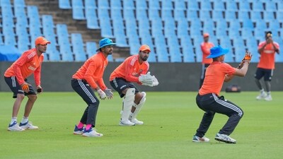 Indian players Shubman Gill, KL Rahul, Shreyas Iyer and Yashasvi Jaiswal during a practice session ahead of the first Test cricket match between India and South Africa (PTI) Indian players Shubman Gill, KL Rahul, Shreyas Iyer and Yashasvi Jaiswal during a practice session ahead of the first Test cricket match between India and South Africa (PTI)