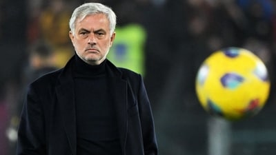 AS Roma coach Jose Mourinho during a match. (REUTERS)
