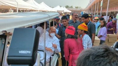 Sharad Pawar was speaking on the sidelines of his visit to Bhimthadi, an annual rural festival in Pune city. (HT PHOTO) Sharad Pawar was speaking on the sidelines of his visit to Bhimthadi, an annual rural festival in Pune city. (HT PHOTO)