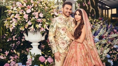 Arbaaz Khan with Sshura Khan during their nikah. Arbaaz Khan with Sshura Khan during their nikah.