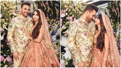 Arbaaz Khan and Sshura Khan grace their wedding in Sabyasachi's ethnic ensembles (Instagram/@arbaazkhanofficial) Arbaaz Khan and Sshura Khan grace their wedding in Sabyasachi's ethnic ensembles (Instagram/@arbaazkhanofficial)