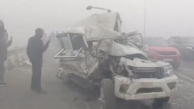 One person was injured in the major accident and has been taken to a nearby hospital for treatment, the police said. (Twitter/@firstbiharnews) One person was injured in the major accident and has been taken to a nearby hospital for treatment, the police said. (Twitter/@firstbiharnews)