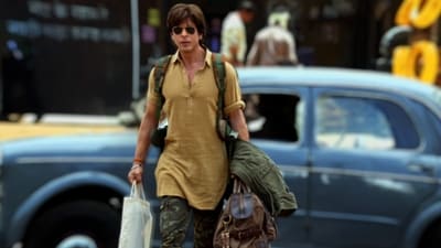 Shah Rukh Khan in a still from Dunki. Shah Rukh Khan in a still from Dunki.