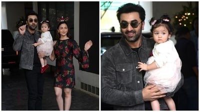 Ranbir Kapoor and Alia Bhatt brought daughter Raha along for Christmas lunch at Kapoors'. Ranbir Kapoor and Alia Bhatt brought daughter Raha along for Christmas lunch at Kapoors'.
