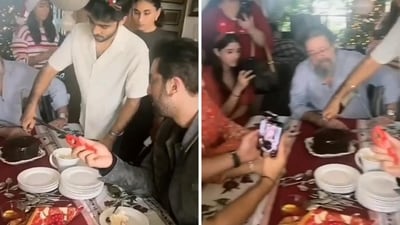 Ranbir Kapoor with the entire family on Christmas.