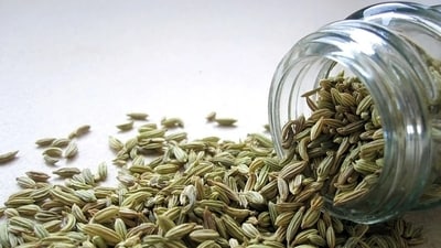 Fennel seeds: They increase our digestive fire without creating too much heat in the body and help soothe cramping, bloating, and gas that can occur after eating. If you experience indigestion or any discomfort after eating, try chewing a teaspoon of fennel seeds after meals to help soothe your stomach. (Pixabay) Fennel seeds: They increase our digestive fire without creating too much heat in the body and help soothe cramping, bloating, and gas that can occur after eating. If you experience indigestion or any discomfort after eating, try chewing a teaspoon of fennel seeds after meals to help soothe your stomach. (Pixabay)