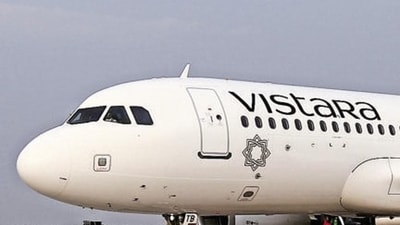 Hyderabad-bound Vistara flight returns to Bengaluru airport due to bad weather (HT Photo)