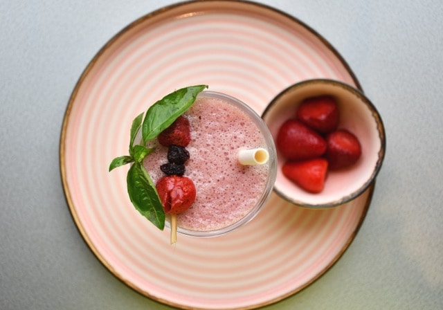 Strawberry Berry and Basil Smoothie(Chef Ronit Kumar)