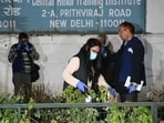 A member of the investigation team near the Israeli Embassy in New Delhi. A member of the investigation team near the Israeli Embassy in New Delhi.