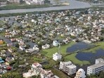 An aerial view of the flood-affected areas in and around Chennai on December 7.(ANI)
