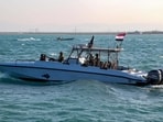 Yemeni coastguard members loyal to the internationally-recognised government ride in a patrol boat. (AFP) Yemeni coastguard members loyal to the internationally-recognised government ride in a patrol boat. (AFP)