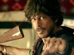 Shah Rukh Khan in a still from Dunki. Shah Rukh Khan in a still from Dunki.