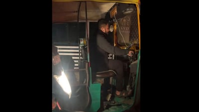 Auto driver in Bengaluru was seen the famous song A Thousand Years. (X/@ Neerja Shah) Auto driver in Bengaluru was seen the famous song A Thousand Years. (X/@ Neerja Shah)