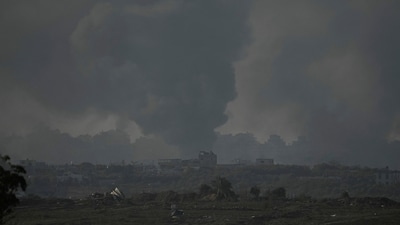 Smoke rises following an Israeli bombardment in the Gaza Strip, as seen from southern Israel, Tuesday, Dec. 26, 2023. The army is battling Palestinian militants across Gaza in the war ignited by Hamas' Oct. 7 attack into Israel. (AP Photo/Leo Correa) (AP) Smoke rises following an Israeli bombardment in the Gaza Strip, as seen from southern Israel, Tuesday, Dec. 26, 2023. The army is battling Palestinian militants across Gaza in the war ignited by Hamas' Oct. 7 attack into Israel. (AP Photo/Leo Correa) (AP)