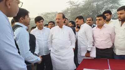 Pawar, along with Hadapsar Member of Legislative Assembly (MLA) Chetan Tupe, visited various development projects in Budruk area. (HT PHOTO)