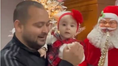 Screen grab from video posted by Tejashwi Yadav (twitter.com/yadavtejashwi) Screen grab from video posted by Tejashwi Yadav (twitter.com/yadavtejashwi)
