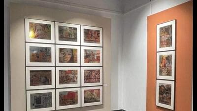 The Moving Arc exhibition at the Lalit Kala Akademi. (Shireen Quadri) The Moving Arc exhibition at the Lalit Kala Akademi. (Shireen Quadri)