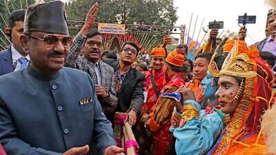West Bengal Governor CV Ananda Bose during the inauguration of 'Lok Mahotsav', festival of folk and tribal arts, in Birbhum district on December 14 (PTI FILE PHOTO)