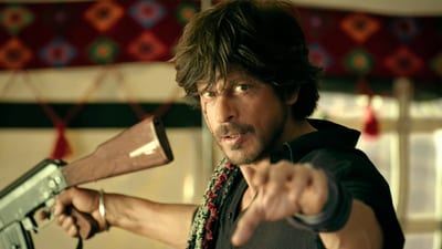 Shah Rukh Khan in a still from Dunki.