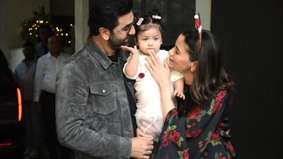 Actor couple Ranbir Kapoor and Alia Bhatt spread some Christmas cheer on Monday as they stepped out for their first public appearance with their daughter Raha Kapoor. Actor couple Ranbir Kapoor and Alia Bhatt spread some Christmas cheer on Monday as they stepped out for their first public appearance with their daughter Raha Kapoor.