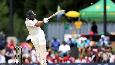 Rohit Sharma was out for 5, falling to the pull shot for the 7th time in 2 years (Reuters)