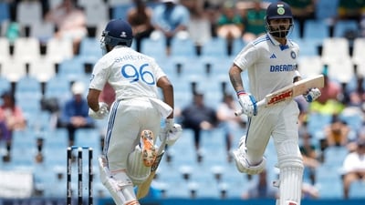 Shreyas Iyer and Virat Kohli added a 68-run partnership for India's 4th wicket (AFP) Shreyas Iyer and Virat Kohli added a 68-run partnership for India's 4th wicket (AFP)