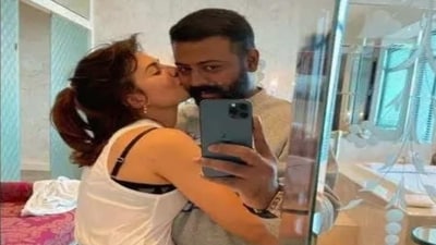 This photo of Sukesh Chandrashekhar and actor Jacqueline Fernandez earlier. This photo of Sukesh Chandrashekhar and actor Jacqueline Fernandez earlier.