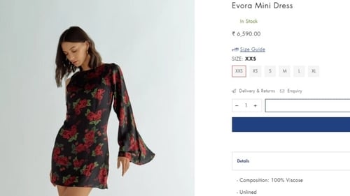 The price of the mini floral dress Alia Bhatt wore to the Christmas bash hosted by Kapoor family. (summersomewhere.com) The price of the mini floral dress Alia Bhatt wore to the Christmas bash hosted by Kapoor family. (summersomewhere.com)