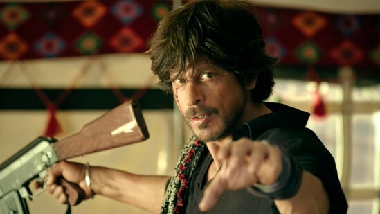 Shah Rukh Khan in a still from Dunki.