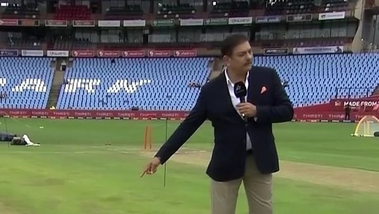 Ravi Shastri doing the pitch report of India vs South Africa 1st Test