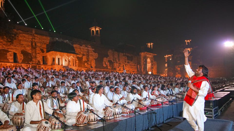 Tabla players perform at the Tal Darbar program of Tansen Mahotsav at Gwalior Fort, in Gwalior (PTI) Tabla players perform at the Tal Darbar program of Tansen Mahotsav at Gwalior Fort, in Gwalior (PTI)