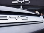 The Atto 3 electric SUV made by Chinese carmaker BYD, at the Fully Charged Live electric vehicle trade show in Farnborough, Britain, (REUTERS)