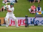 South Africa's Dean Elgar plays a shot South Africa's Dean Elgar plays a shot