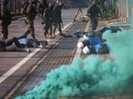 South Korean soldiers take part in an anti-terror drill against North Korea's possible provocations in Seoul, South Korea.