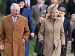 King Charles III (L) and Britain's Queen Camilla (R) arrive for the Royal Family's traditional Christmas Day service. King Charles III (L) and Britain's Queen Camilla (R) arrive for the Royal Family's traditional Christmas Day service.