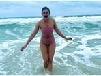 Rakul Preet Singh recently went on a beach vacation. The star has been sharing snippets from the getaway with her fans. Her most recent post shows the actor enjoying a dip in the sea. "No points for guessing my fav place [blue heart emoji] #beachbum #waterbaby," she captioned the post. Scroll ahead to see pictures from Rakul's holiday album.&nbsp;