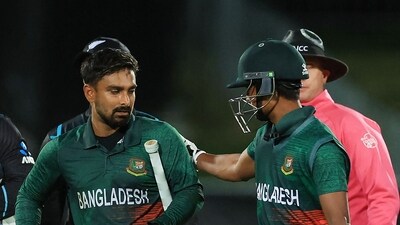 Bangladesh's Litton Das (L) and teammate Mahedi Hasan walk from the field after their team's victory in the first T20 vs New Zealand (AFP) Bangladesh's Litton Das (L) and teammate Mahedi Hasan walk from the field after their team's victory in the first T20 vs New Zealand (AFP)