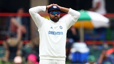 India captain Rohit Sharma reacts (REUTERS)