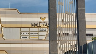 KRV State President T N Narayan Gowda alleged that Mall of Asia (Bengaluru) has not put a Kannada nameplate. (File) (X/@DrBhaskarRaj) KRV State President T N Narayan Gowda alleged that Mall of Asia (Bengaluru) has not put a Kannada nameplate. (File) (X/@DrBhaskarRaj)
